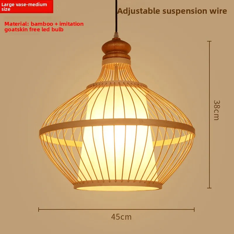 Zen Bamboo Chandelier | 80+ Woven Styles | Home & Commercial Use