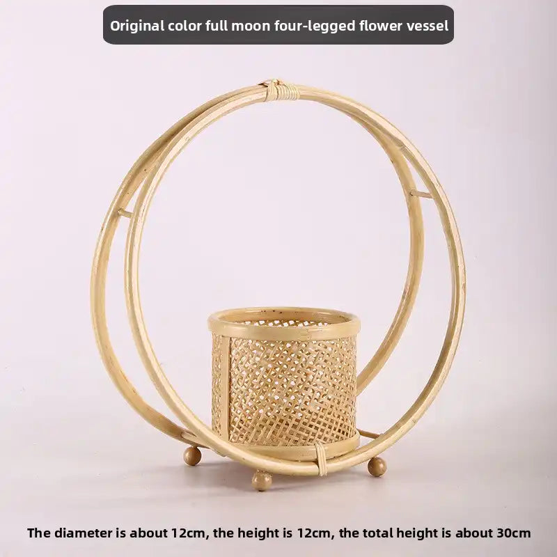 Handwoven Bamboo Zen Flower Vase – 29 Styles Available