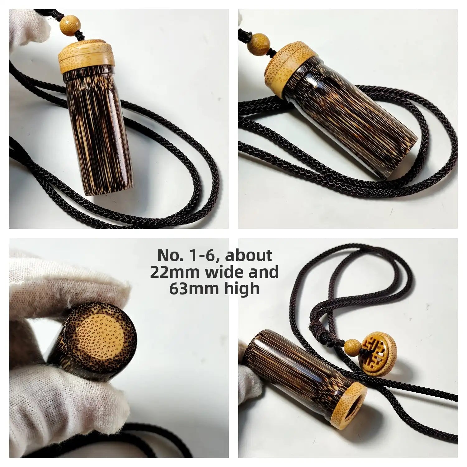 Solid Bamboo Root Pendant – Handcrafted (11 Styles)