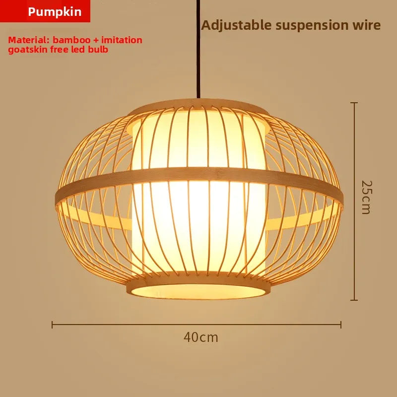 Zen Bamboo Chandelier | 80+ Woven Styles | Home & Commercial Use