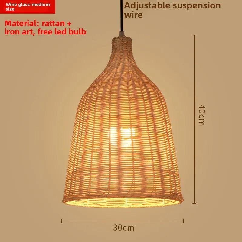 Zen Bamboo Chandelier | 80+ Woven Styles | Home & Commercial Use