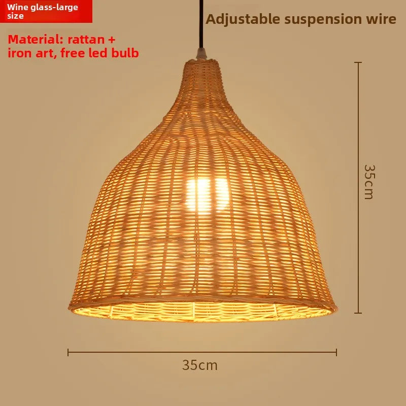 Zen Bamboo Chandelier | 80+ Woven Styles | Home & Commercial Use