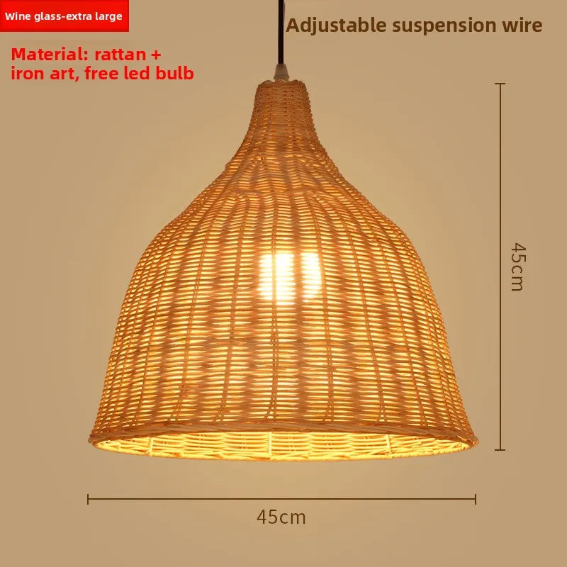 Zen Bamboo Chandelier | 80+ Woven Styles | Home & Commercial Use