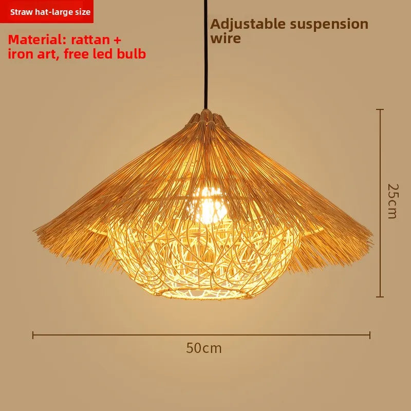 Zen Bamboo Chandelier | 80+ Woven Styles | Home & Commercial Use