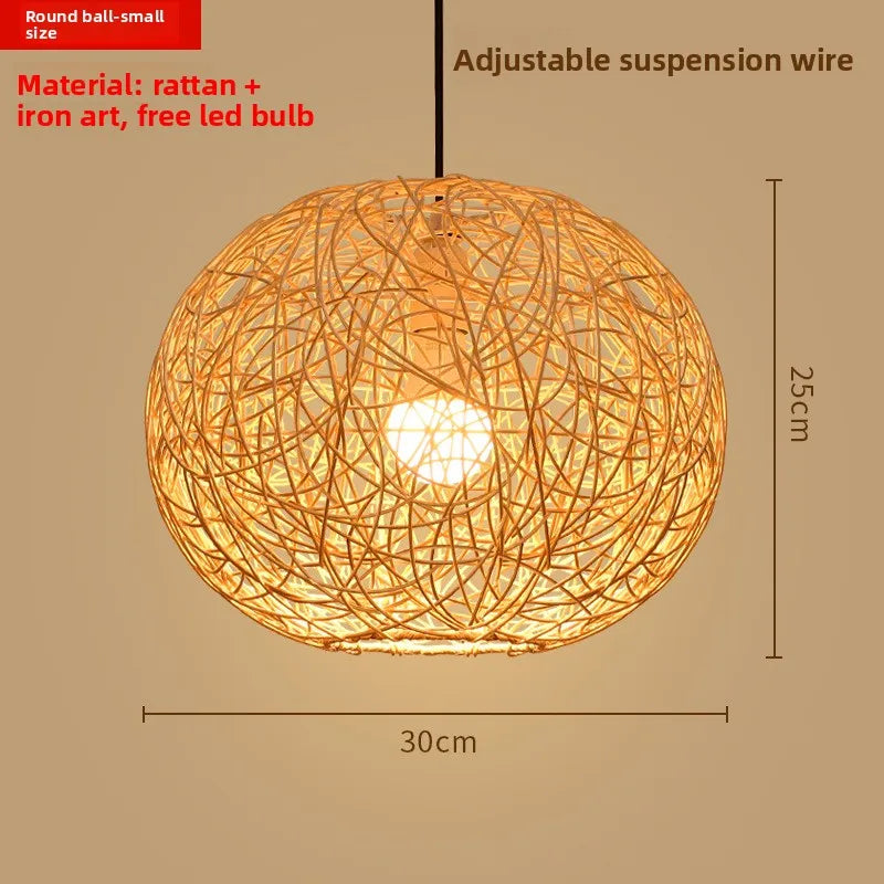 Zen Bamboo Chandelier | 80+ Woven Styles | Home & Commercial Use