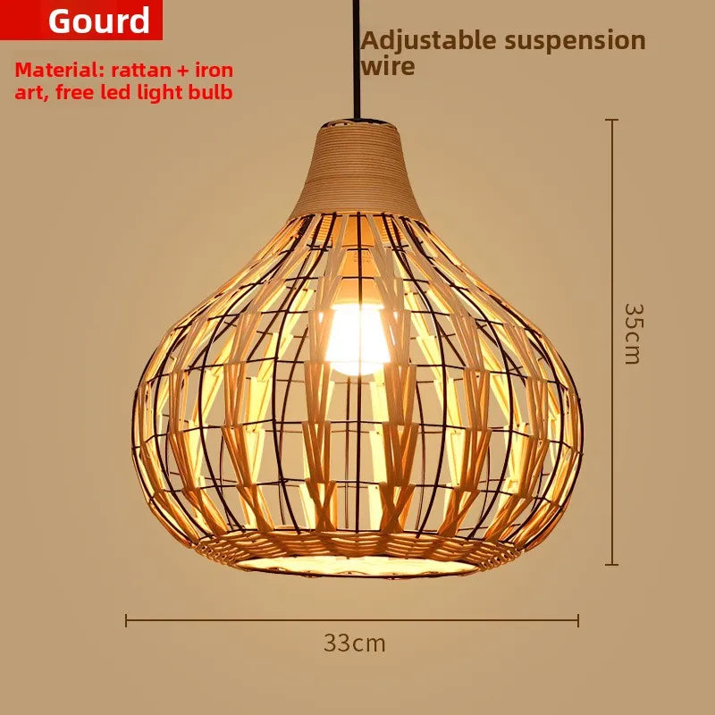 Zen Bamboo Chandelier | 80+ Woven Styles | Home & Commercial Use