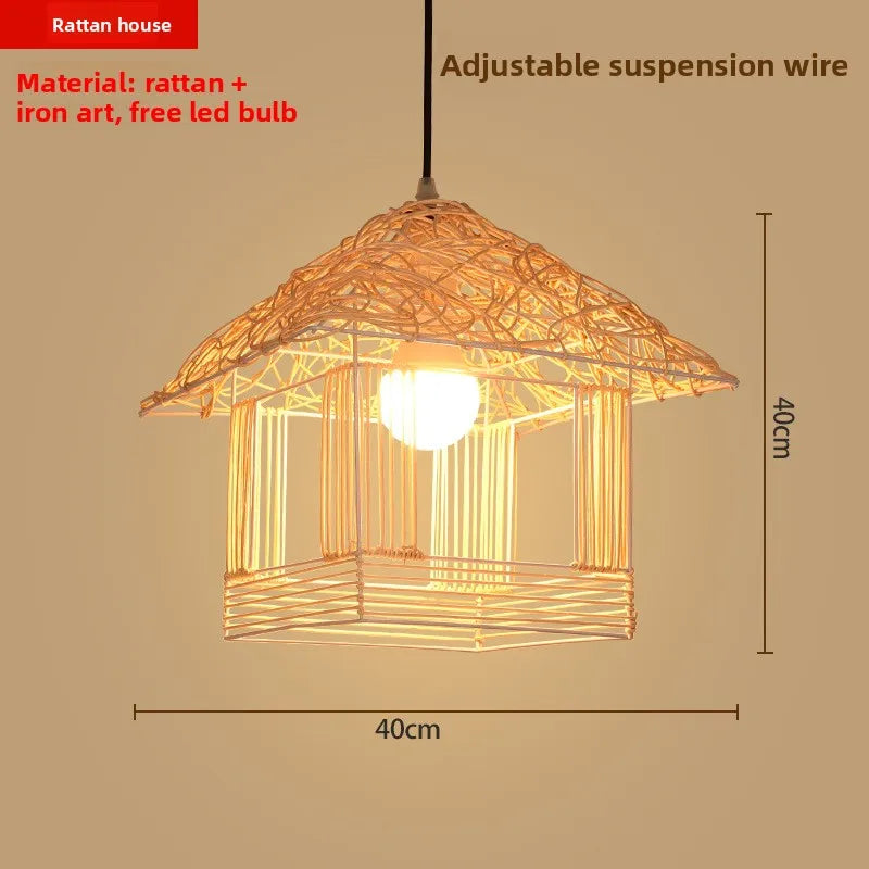 Zen Bamboo Chandelier | 80+ Woven Styles | Home & Commercial Use