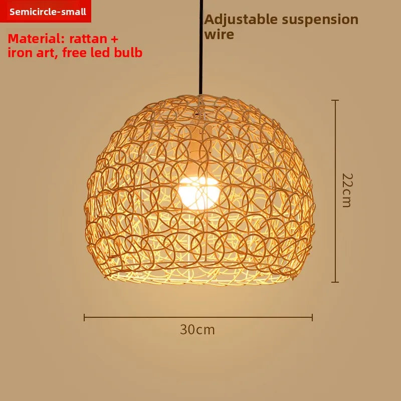 Zen Bamboo Chandelier | 80+ Woven Styles | Home & Commercial Use