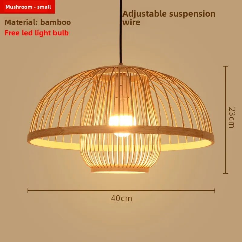 Zen Bamboo Chandelier | 80+ Woven Styles | Home & Commercial Use