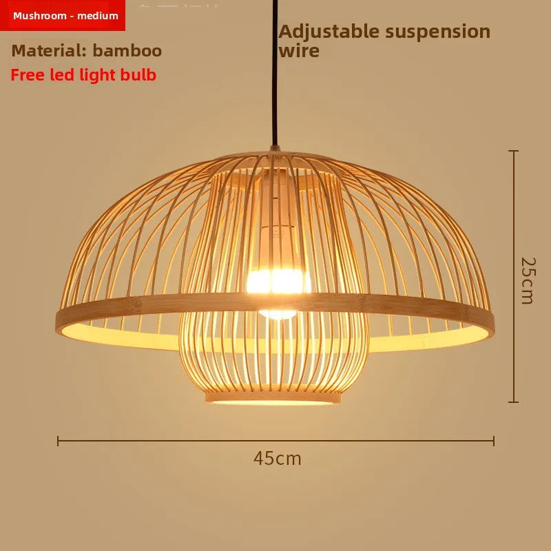 Zen Bamboo Chandelier | 80+ Woven Styles | Home & Commercial Use