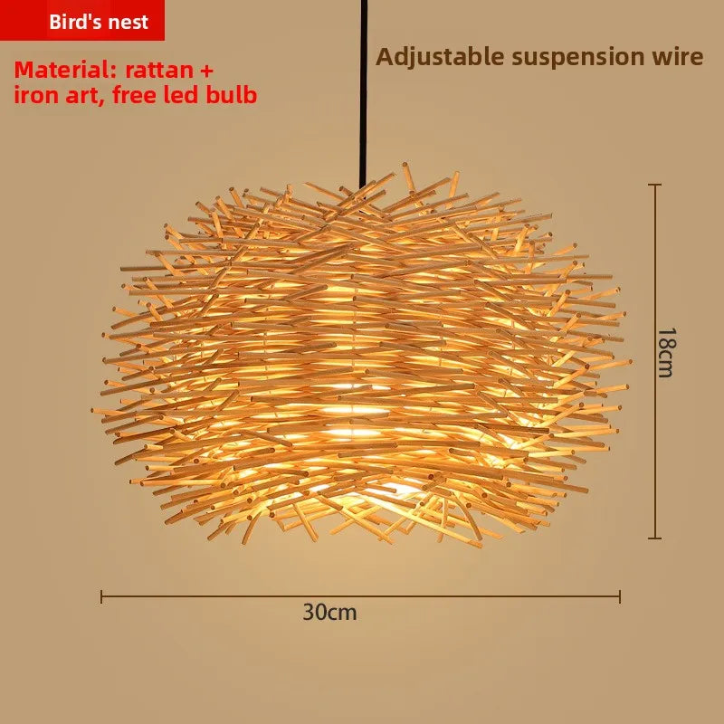 Zen Bamboo Chandelier | 80+ Woven Styles | Home & Commercial Use