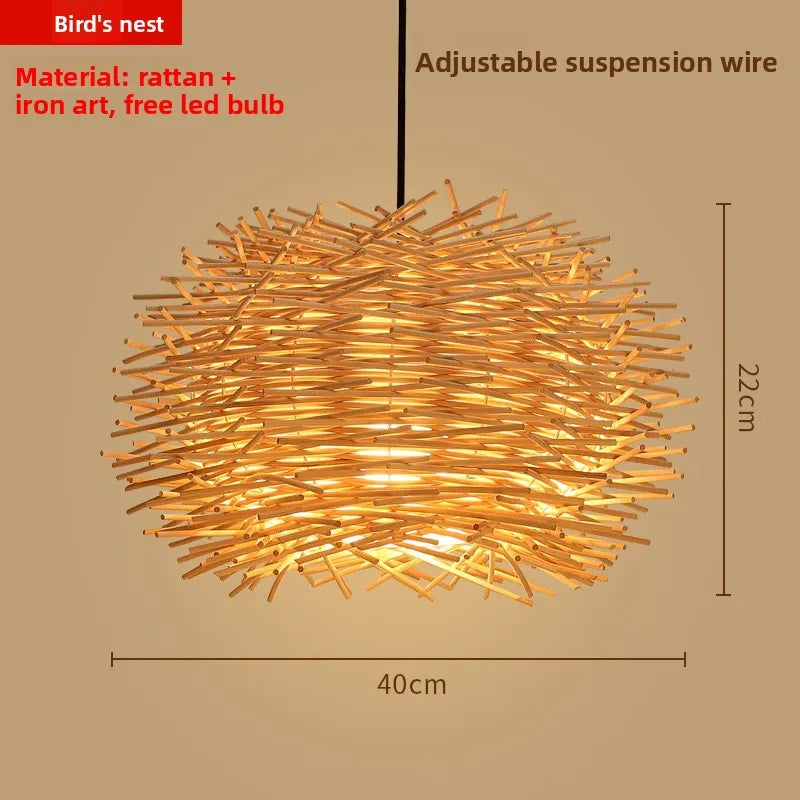 Zen Bamboo Chandelier | 80+ Woven Styles | Home & Commercial Use