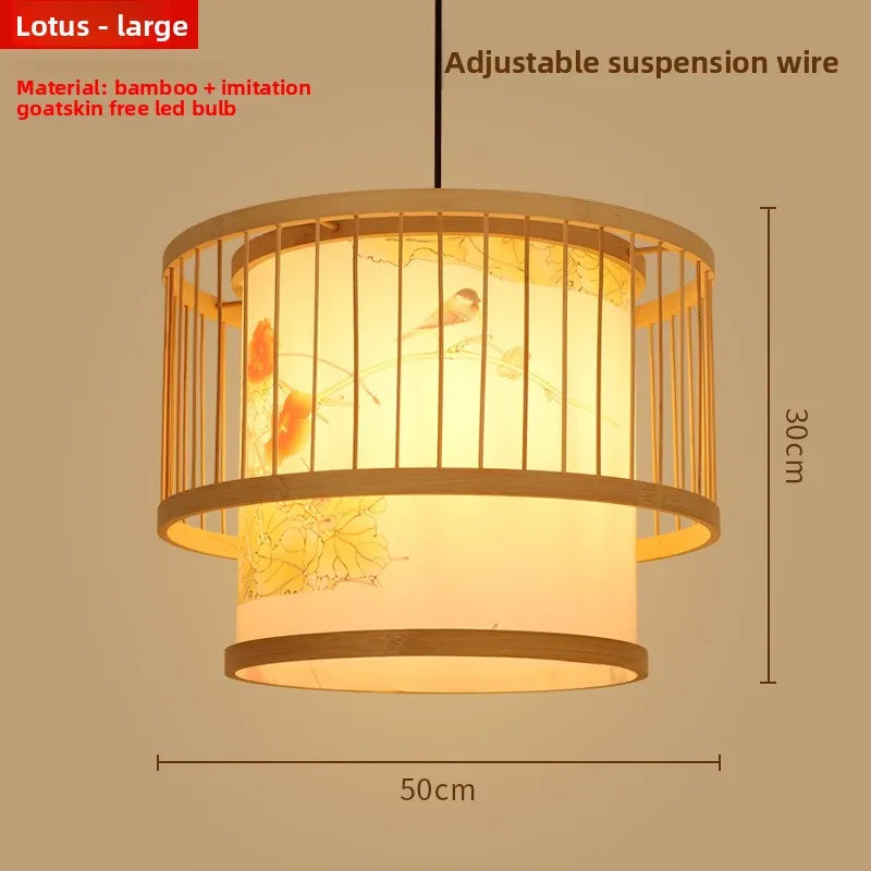 Zen Bamboo Chandelier | 80+ Woven Styles | Home & Commercial Use