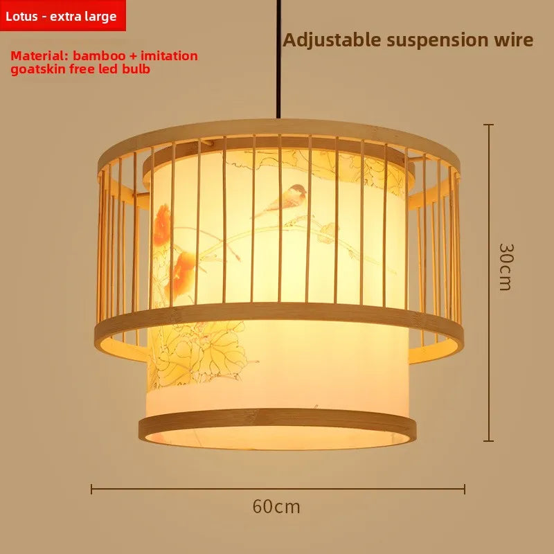 Zen Bamboo Chandelier | 80+ Woven Styles | Home & Commercial Use