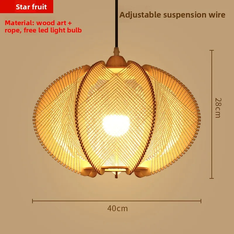 Zen Bamboo Chandelier | 80+ Woven Styles | Home & Commercial Use
