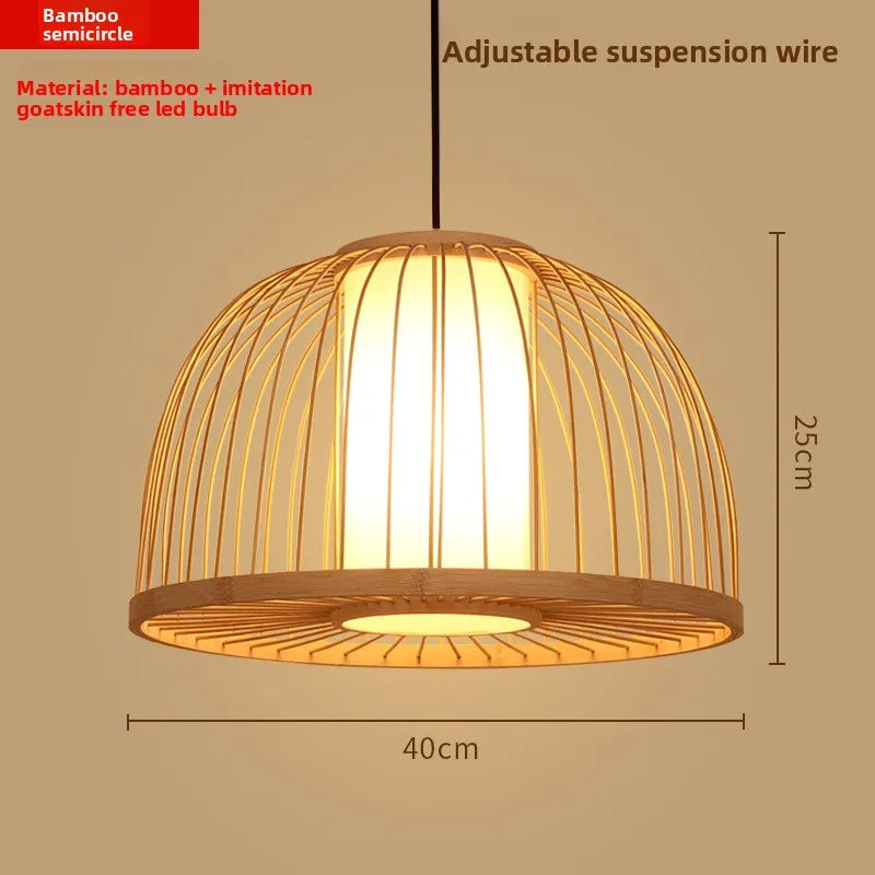 Zen Bamboo Chandelier | 80+ Woven Styles | Home & Commercial Use