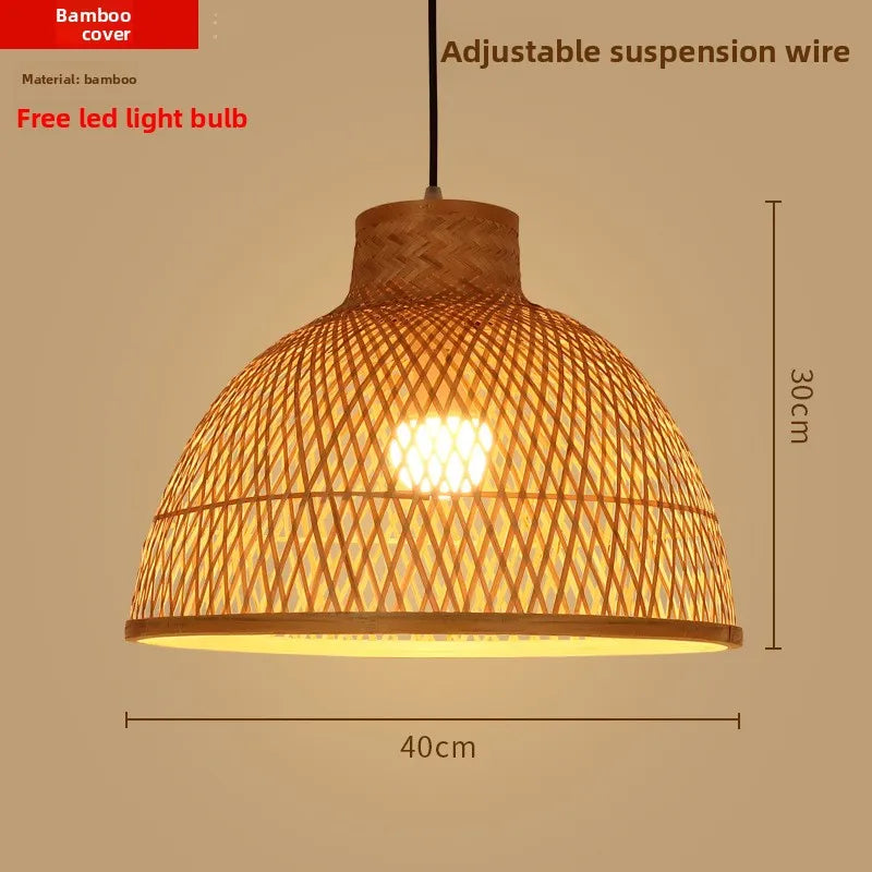 Zen Bamboo Chandelier | 80+ Woven Styles | Home & Commercial Use