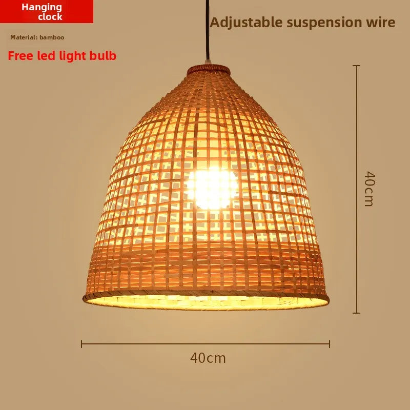 Zen Bamboo Chandelier | 80+ Woven Styles | Home & Commercial Use