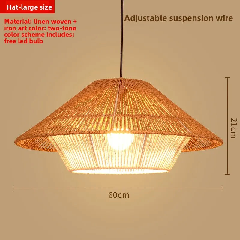 Zen Bamboo Chandelier | 80+ Woven Styles | Home & Commercial Use