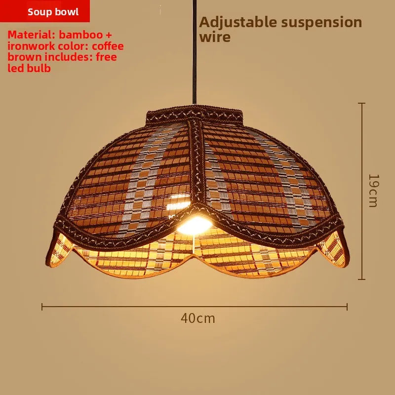 Zen Bamboo Chandelier | 80+ Woven Styles | Home & Commercial Use