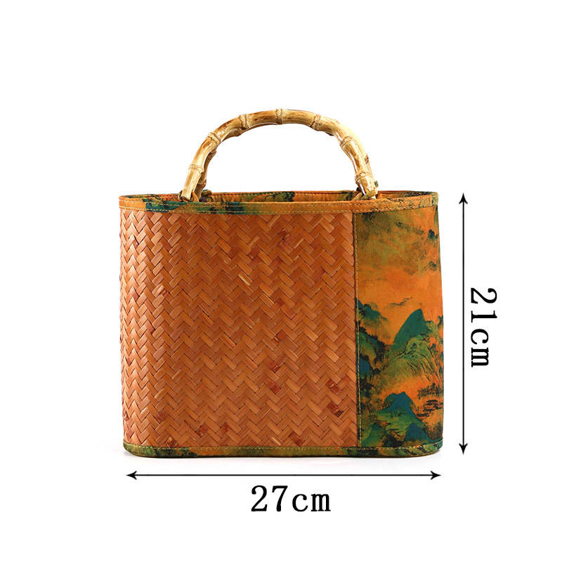 Handwoven Bamboo Tote Bag – 5 Styles Available