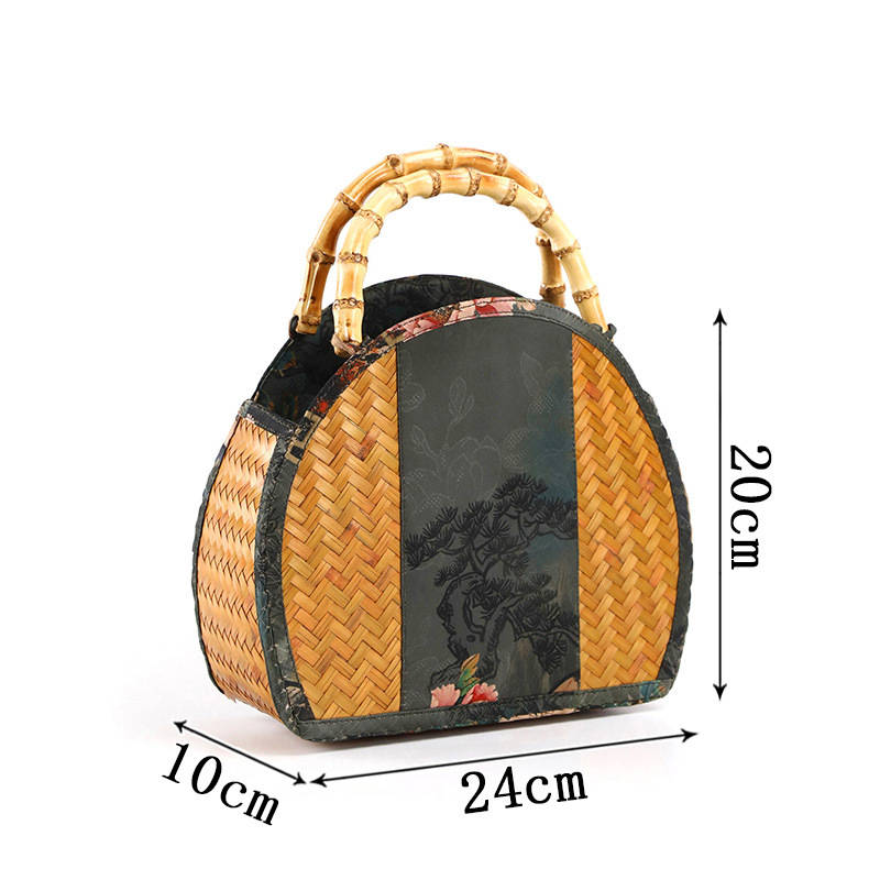 Handwoven Bamboo Tote Bag – 5 Styles Available