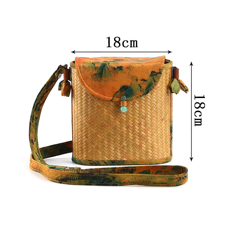 Handwoven Bamboo Tote Bag – 5 Styles Available