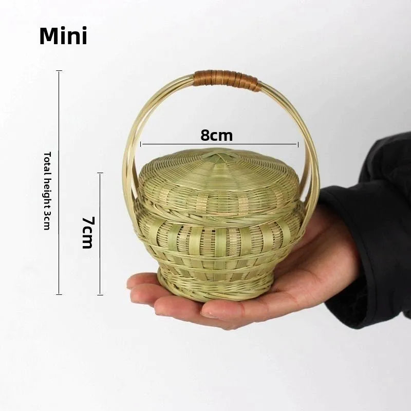 Bamboo Picnic Basket with Lid – 8 Styles Available