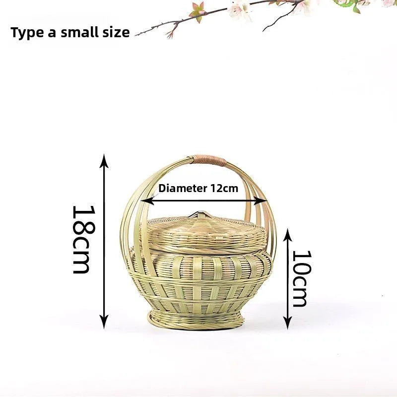 Bamboo Picnic Basket with Lid – 8 Styles Available