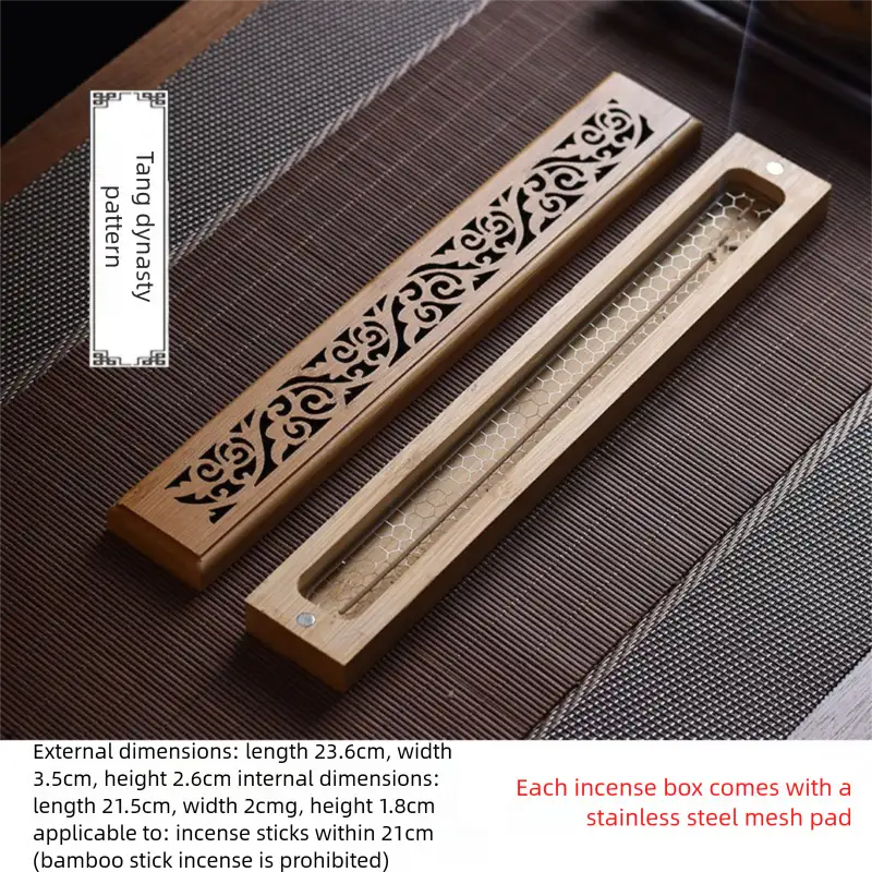 Bamboo Incense Burner Box – Home Zen Decor (4 Styles)