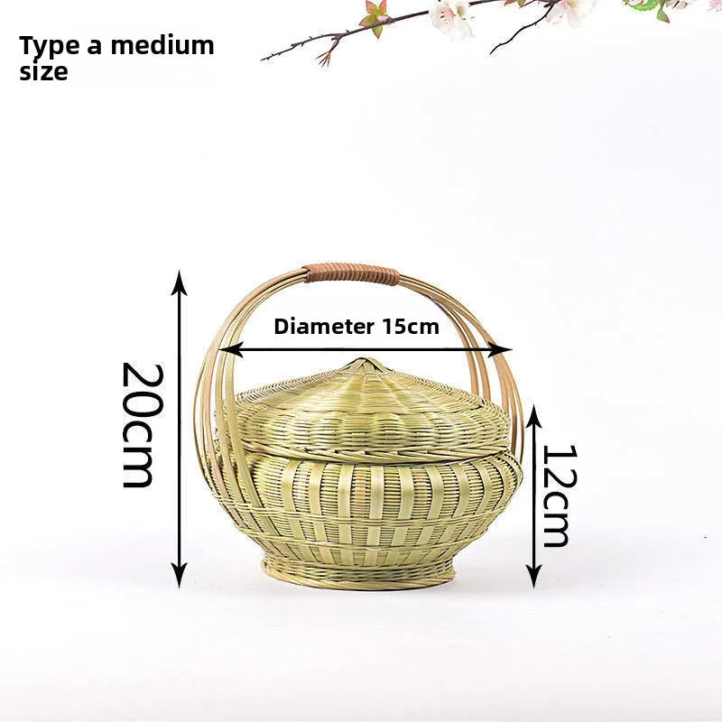 Bamboo Picnic Basket with Lid – 8 Styles Available
