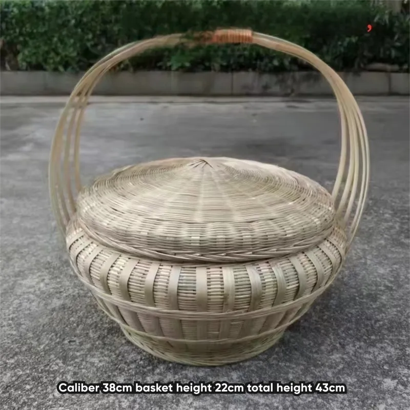 Bamboo Picnic Basket with Lid – 8 Styles Available