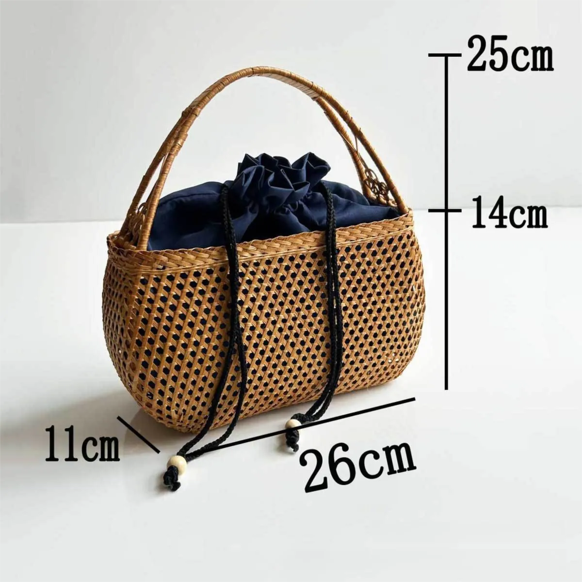 Vintage Bamboo Woven Tote Bag | Boho Beach Style – 6 Variants