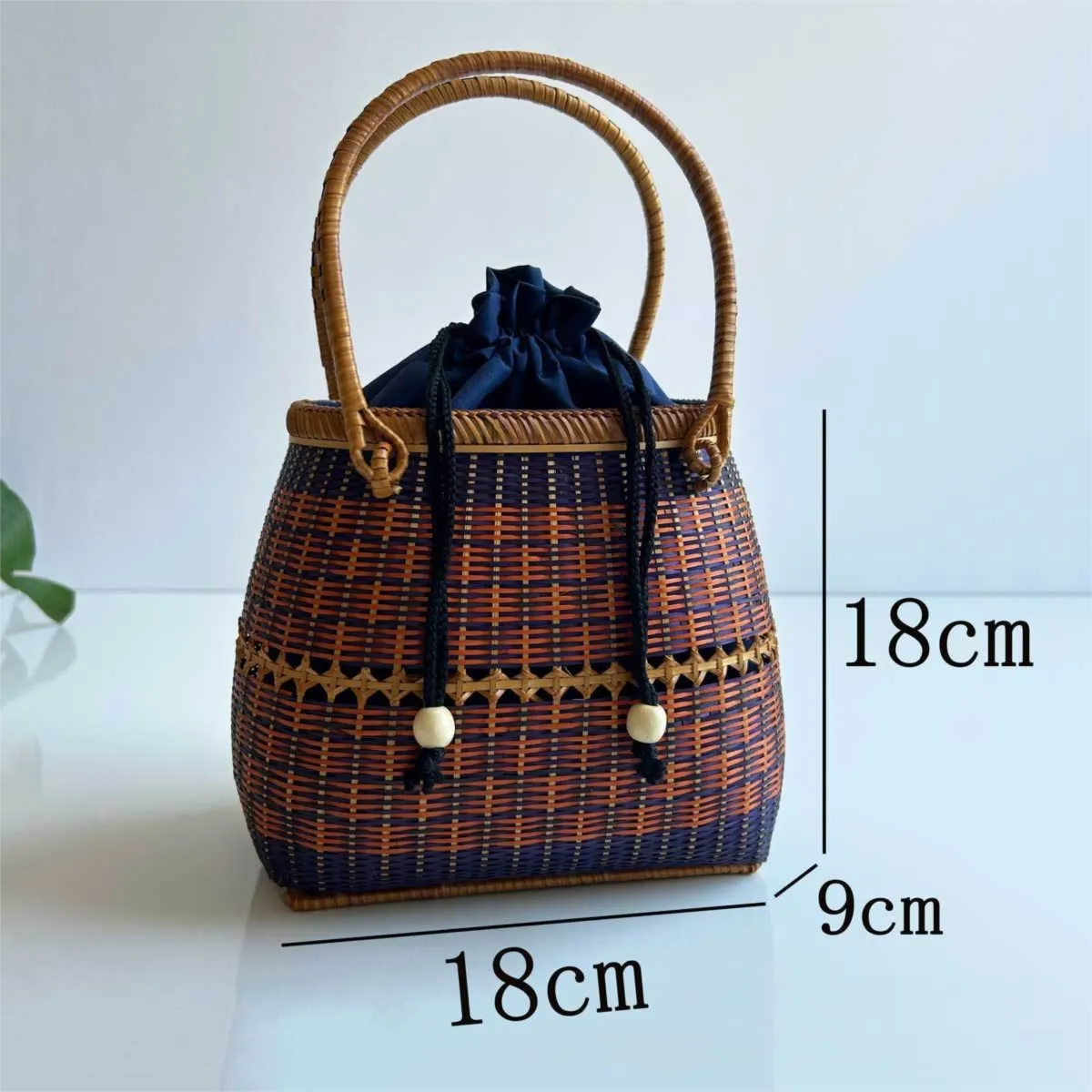 Vintage Bamboo Woven Tote Bag | Boho Beach Style – 6 Variants