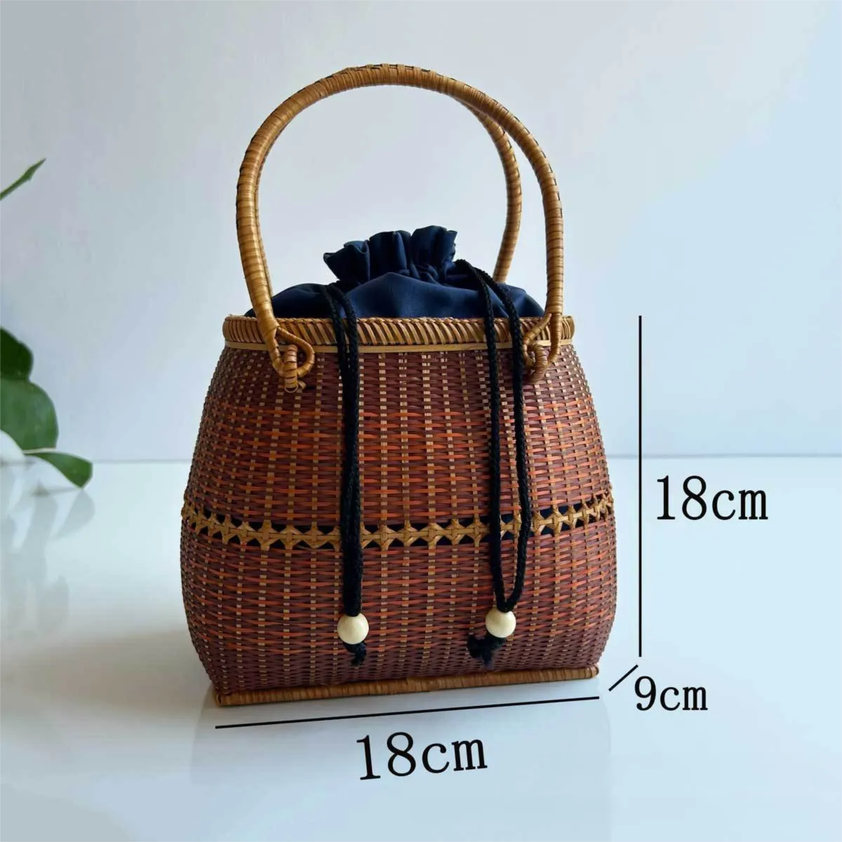 Vintage Bamboo Woven Tote Bag | Boho Beach Style – 6 Variants