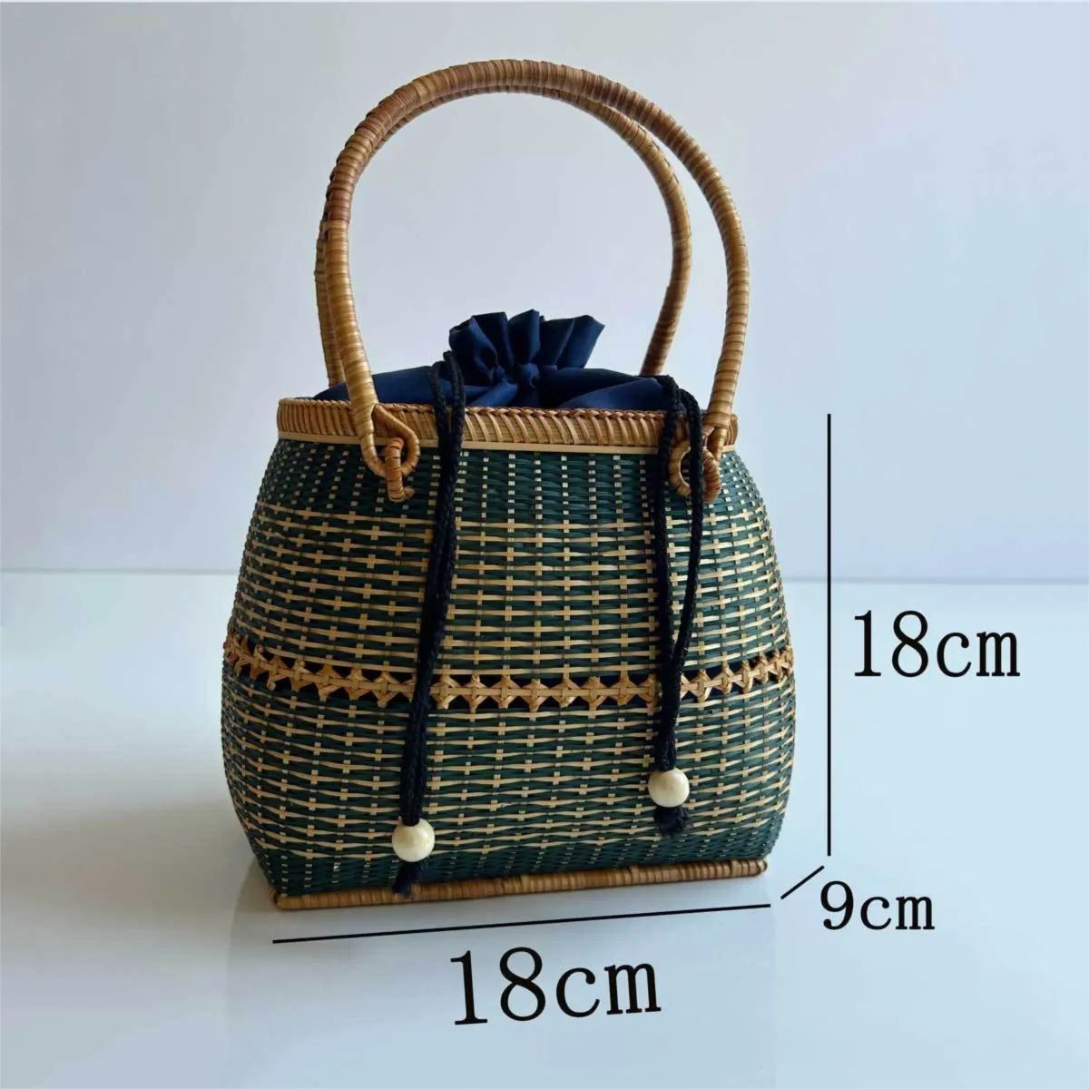 Vintage Bamboo Woven Tote Bag | Boho Beach Style – 6 Variants