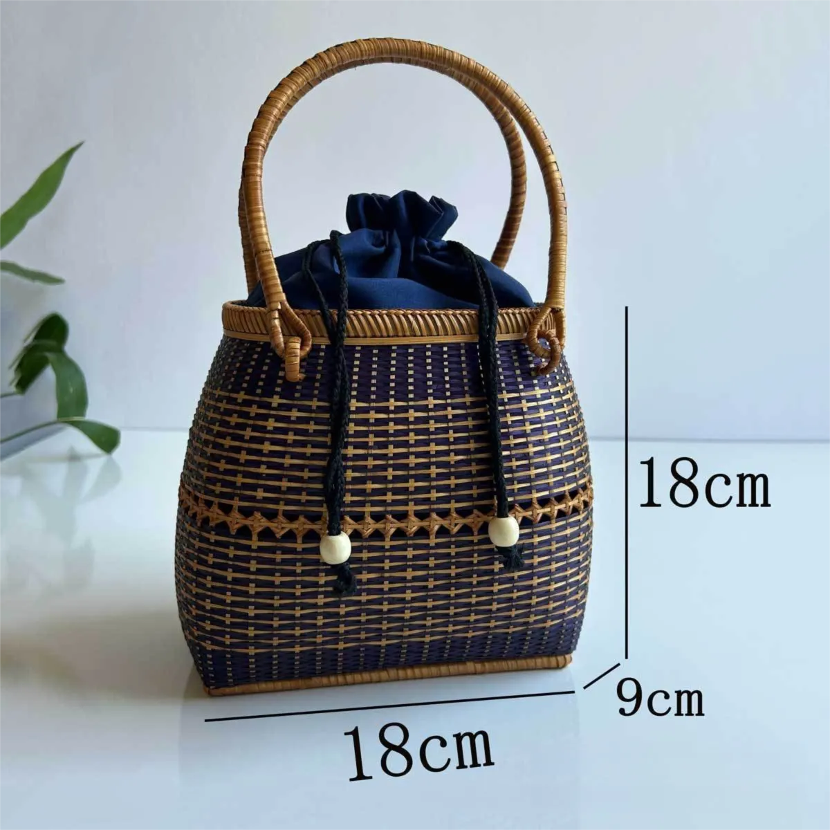 Vintage Bamboo Woven Tote Bag | Boho Beach Style – 6 Variants